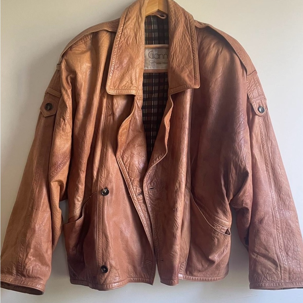 Vintage Brown Italian Leather Jacket